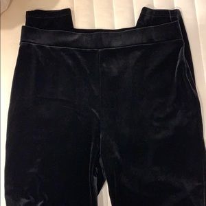 J. Crew black velvet leggings size medium